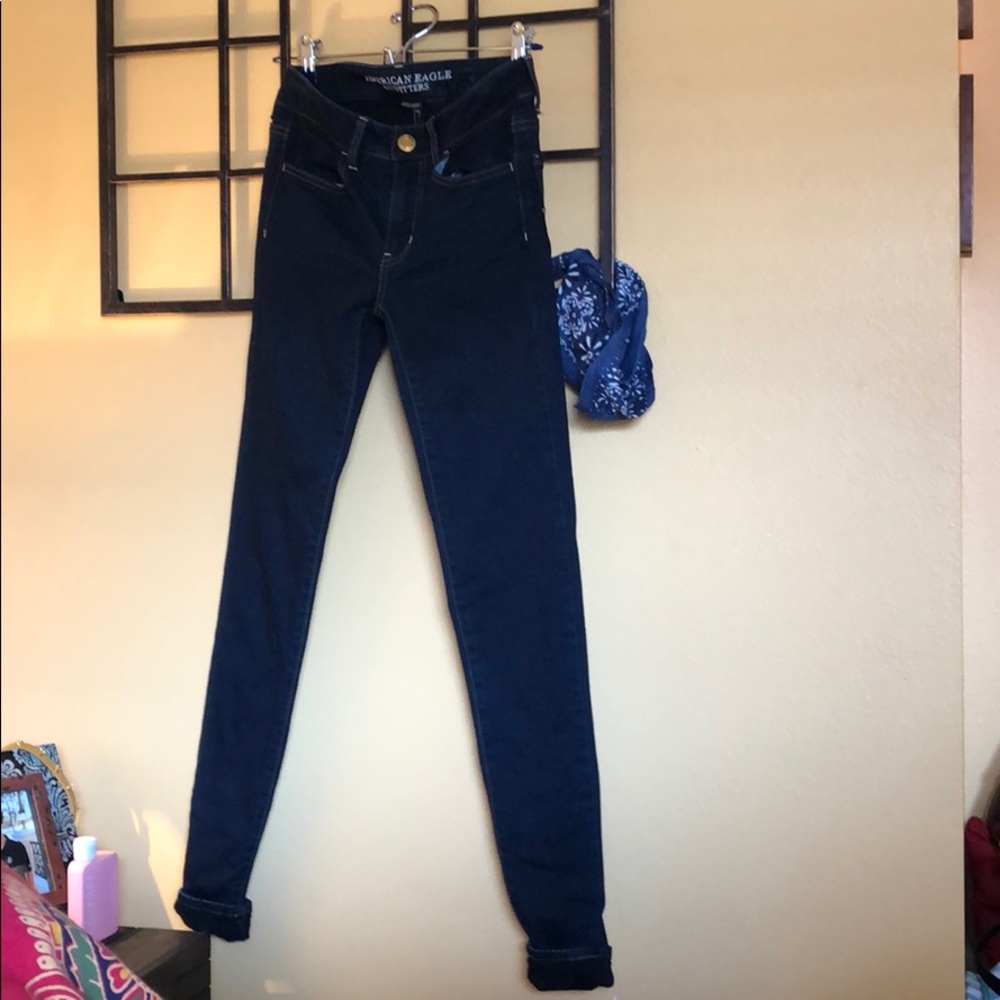Dark blue jeggings